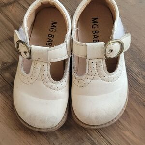 MG Baby Cream T-Strap Kids Shoes